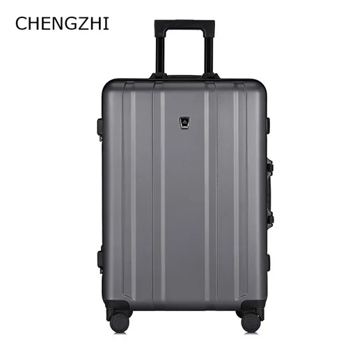 CHENGZHI 2" 22" 2" 26 дюймов NEWl arge емкость ABS+ PC багаж на колёсиках для мужчин бизнес чемодан для путешествий женские сумки на колесиках - Цвет: dark gray