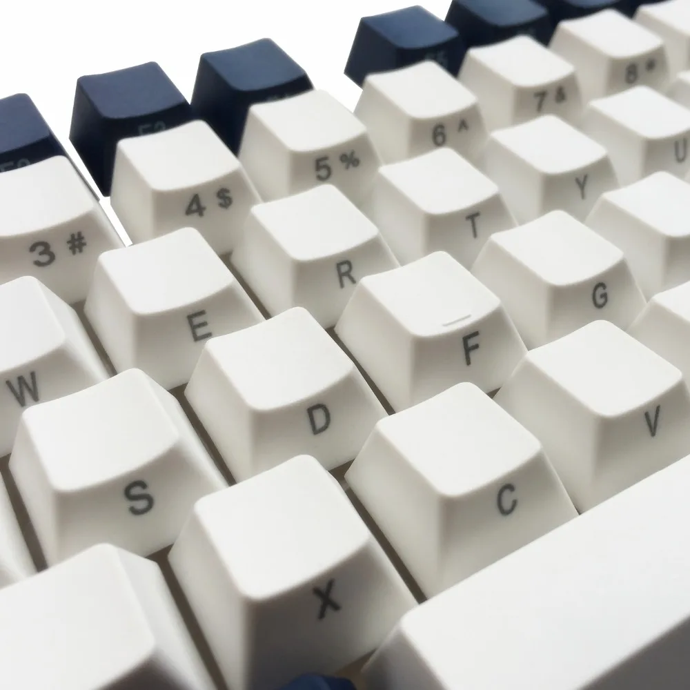Клавиши PBT с боковой печатью набор клавиш ANSI ISO Cherry MX темно синего цвета для 61 68