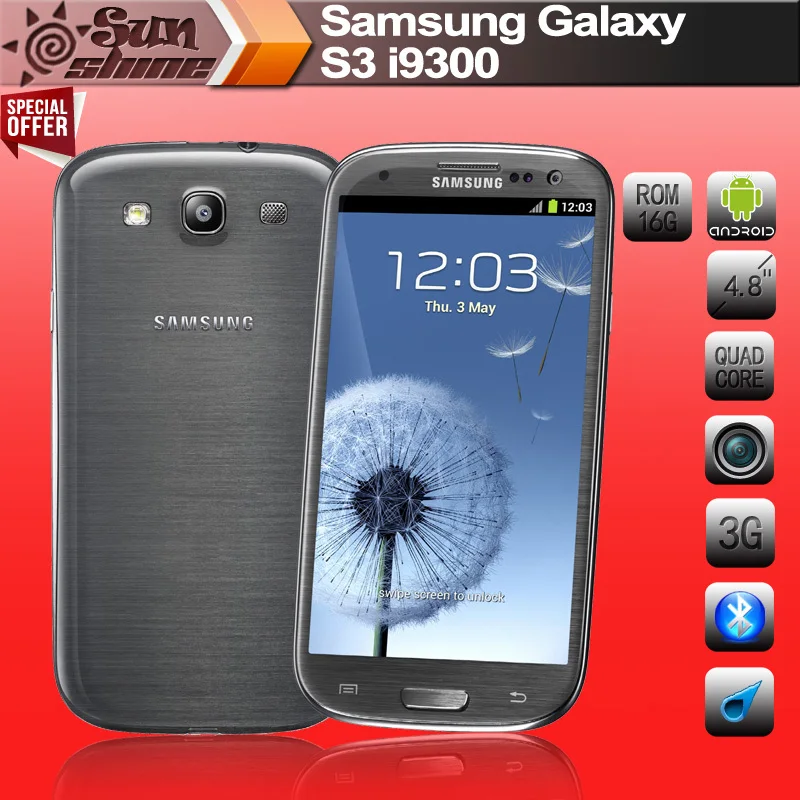 Original Samsung Galaxy S3 i9300 i9305 Mobile Phone 3G 4G Network 4 8 8MP GPS Wifi