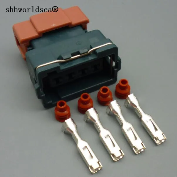 4 Pin Automotive Electrical Connector - Female, Black, Replaces 9363600-02, 9366362-03, 8509441-04