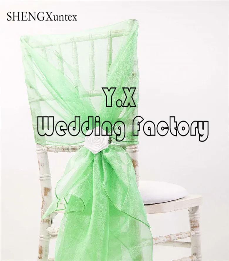 

Good looking Organza Chair Hood \ Cap With Flower Clip For Banquet Chiavari Chair Decoration