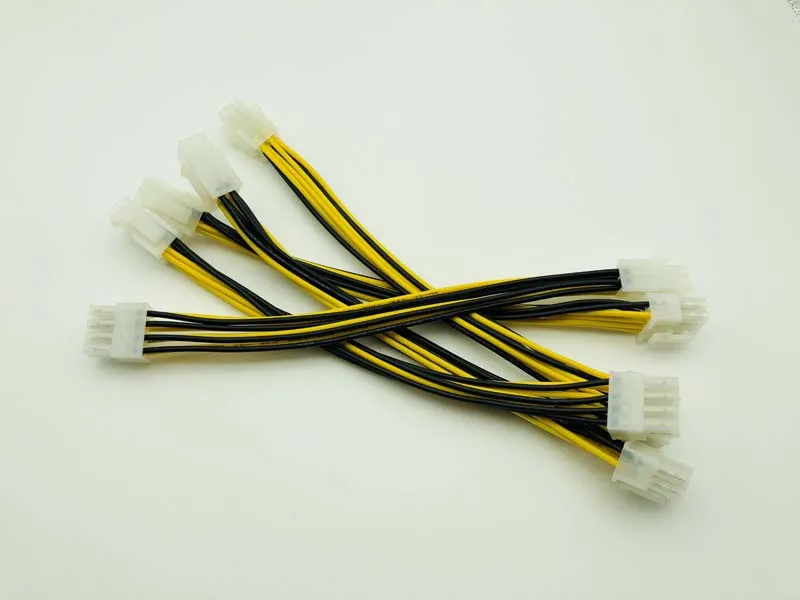 5PCS ATX 4Pin 20cm Male To 8Pin Female EPS Power Cable Adapter CPU Power Supply Converter Cable Convertor For BTC Miner Mining