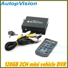 В реальном времени SD 128 ГБ карта записи мобильный автобус грузовик автомобиль dvr рекордер система 2ch аудио с замком безопасности CCTV 2CH DVR