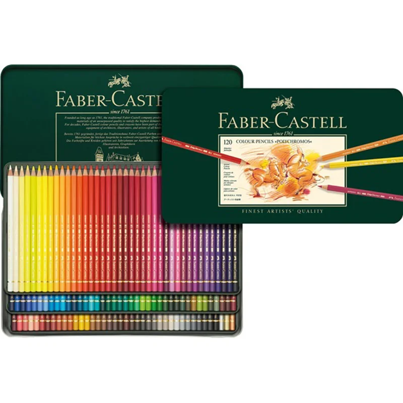 Faber Castell Il Artist Series Matita Di Colore Grassa 12/24/36/60/120 Di Olio Di Colore Di Colore Di Piombo Di Stagno Verde Vestito