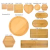 WITUSE Bamboo Round Square Bowls Plates for Succulents Pots Trays Base Stander Garden Decor Home Decoration Crafts 12 Types Sale ► Photo 2/6