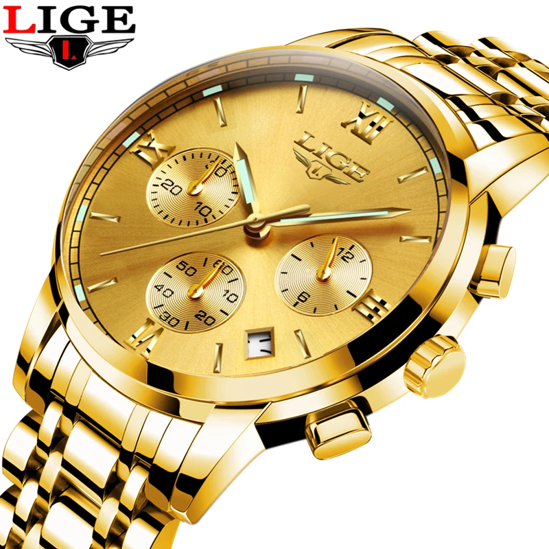 

LIGE Top Brand Luxury Mens Watches Fashion Casual Sport Wristwatch Men Date Quartz Clock Man Army Military Watch Relojes Hombre