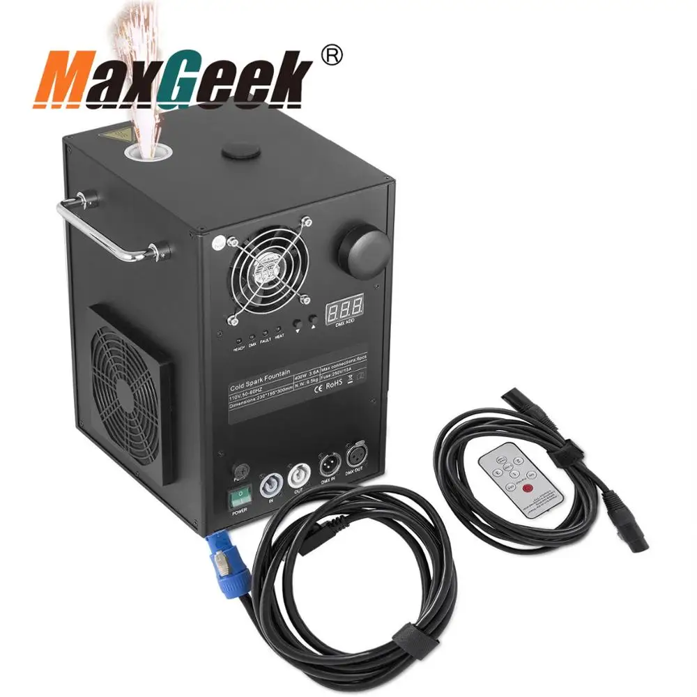 

Cold Spark Machine Cold Fireworks Adjustable Spark Height 3-16FT for DJ Disco Stage Effect Light DMX System DMX 512