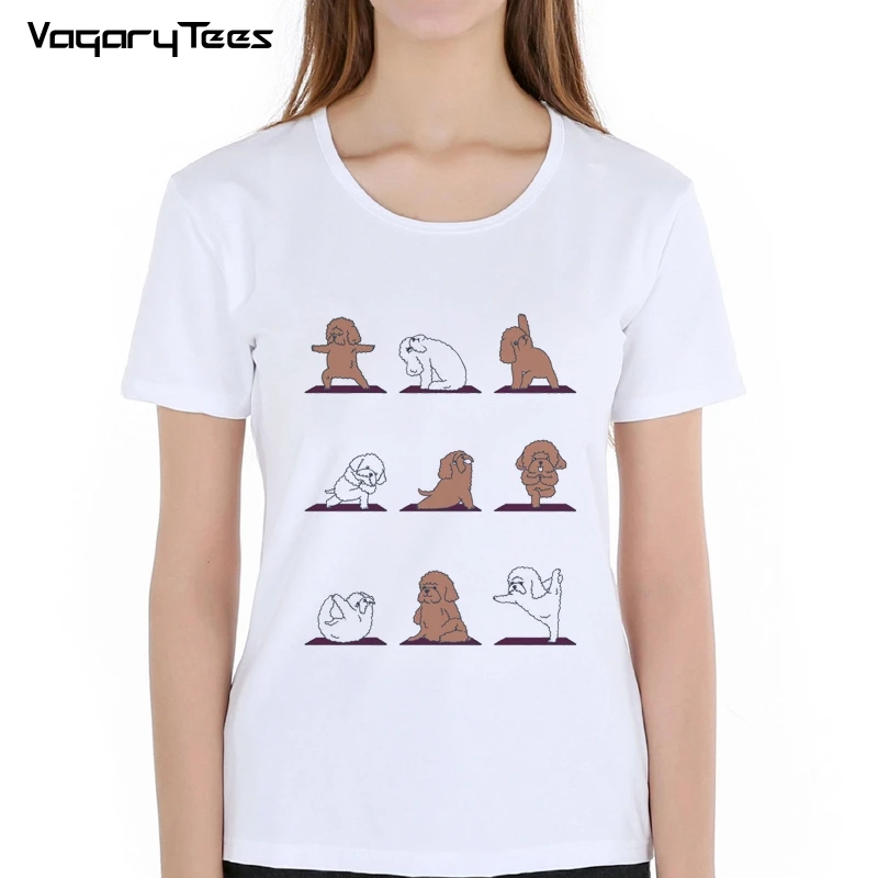 

Newest Funny Animal Bodybuilding Design T-Shirt For Women Poodle/Labrador Retrievers/Otter Print T Shirt Summer Hipster Tops Tee