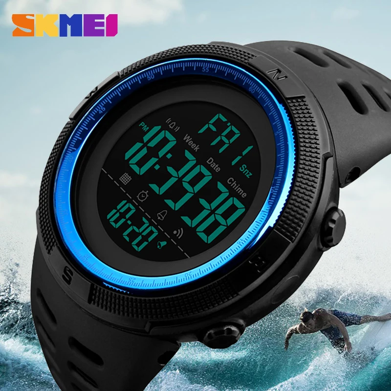 SKMEI Sport Electronic Watch Men Waterproof 50m Outdoor Digital Watches