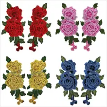 DIY нашивка аппликации вода растворимая вышивка костюм украшения мерные цветные Переводные изображения аппликация аксессуары