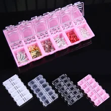 12 Grid Plastic Nail Tool Jewelry Storage Box Rhinestone Organizer Container Case Nails Art Supplies Hogard