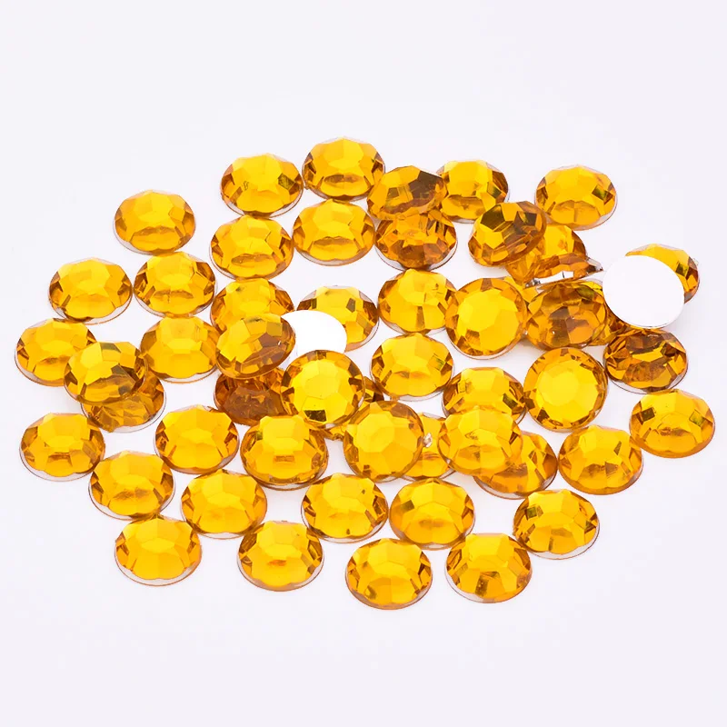 JUNAO 10 мм Смешанные цвета Круглый кристаллический горный хрусталь Flatback Clear AB Strass