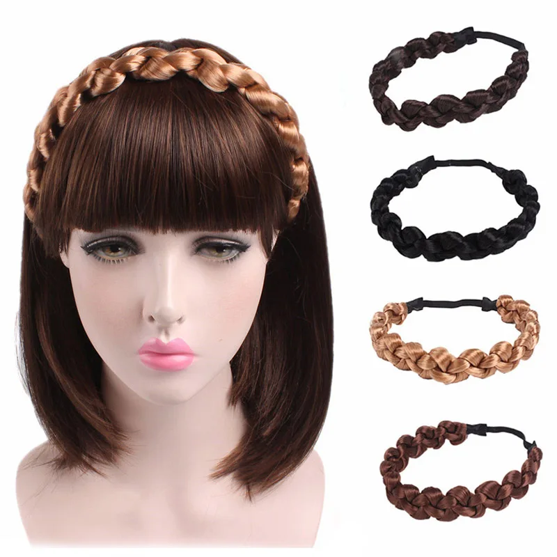 Buy Fashion Women Synthetic Wig Twist Braid Headband