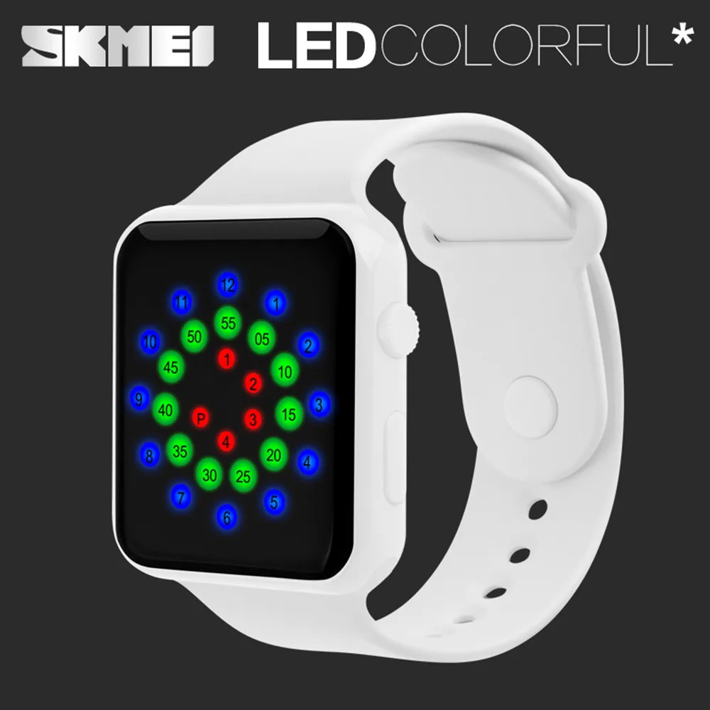 Skmei Creative PU PC Wristwatch Fashion 30M Waterproof Digital