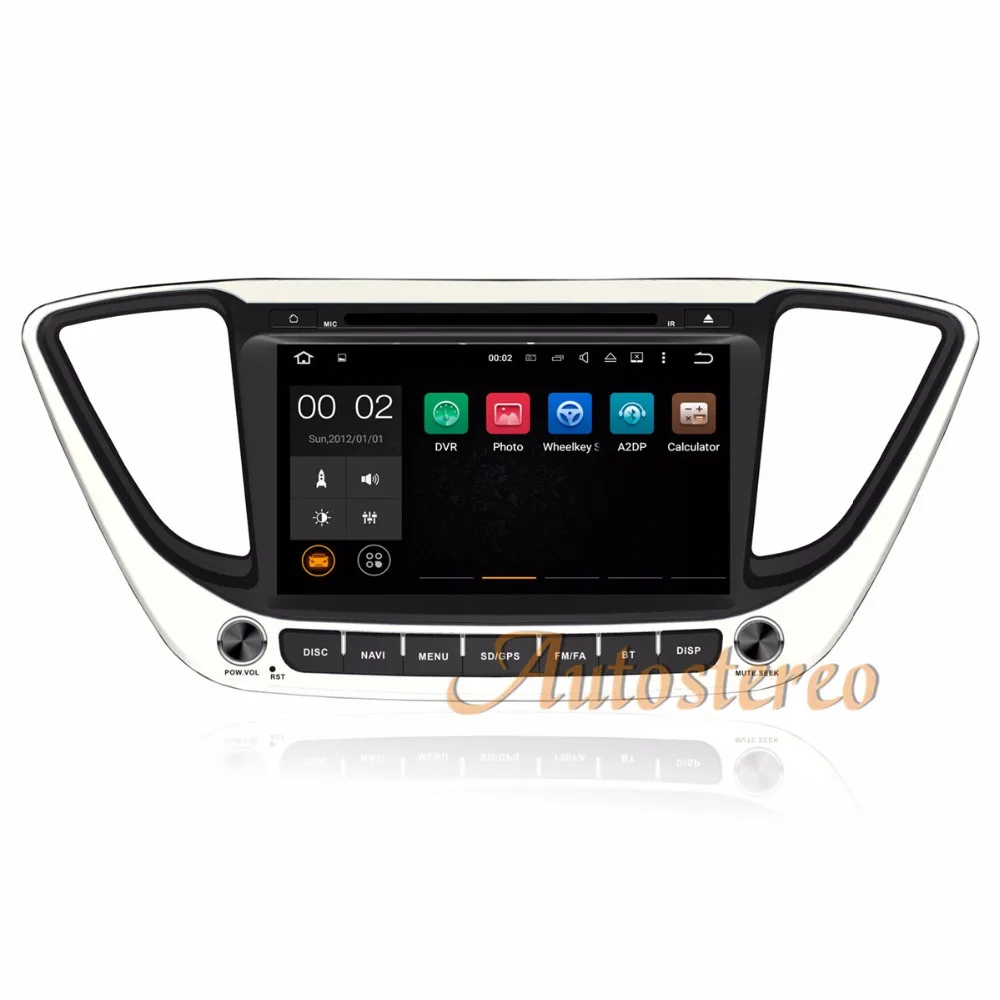 Sale Android6.0 7.1 Car CD DVD Player GPS Navigation for Hyundai Verna 2016 2017 Radio Audio multimedia Player Autostereo Satnav 1