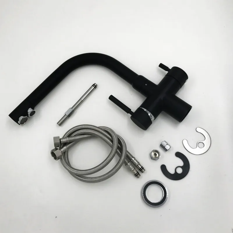  Smesiteli Promotion Solid Brass Three Ways Matte Black / White Kitchen Faucet Osmosis Tri Flow Sink - 32821452045