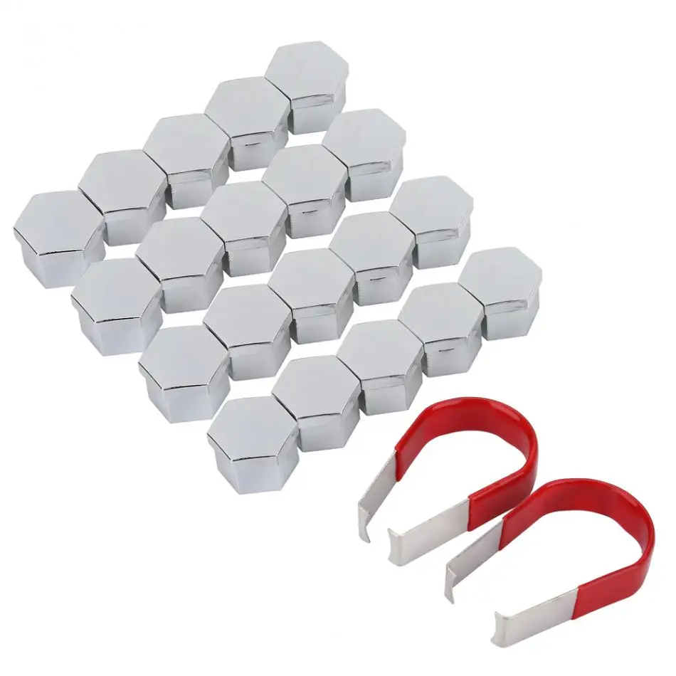 

20Pcs Wheel Lug Nut Bolt Hub Screw Cover Tyre Protective Cap Decor with Removal Tools Car Wheel Decor