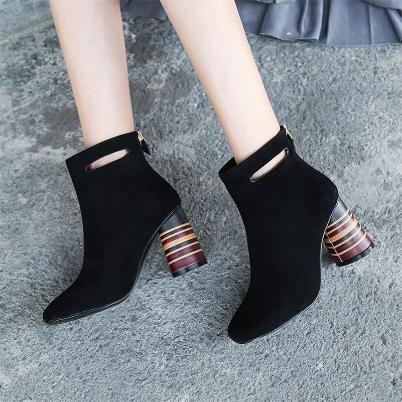 FEDONAS Fashion Women Suede Leather Ankle Boots High Heels Back Zipper Short Autumn Winter Martin Shoes Woman Party Pumps Boots FEDONAS Fashion Women Suede Leather Ankle Boots High Heels Back Zipper Short Autumn Winter Martin Shoes Woman Party Pumps Boots