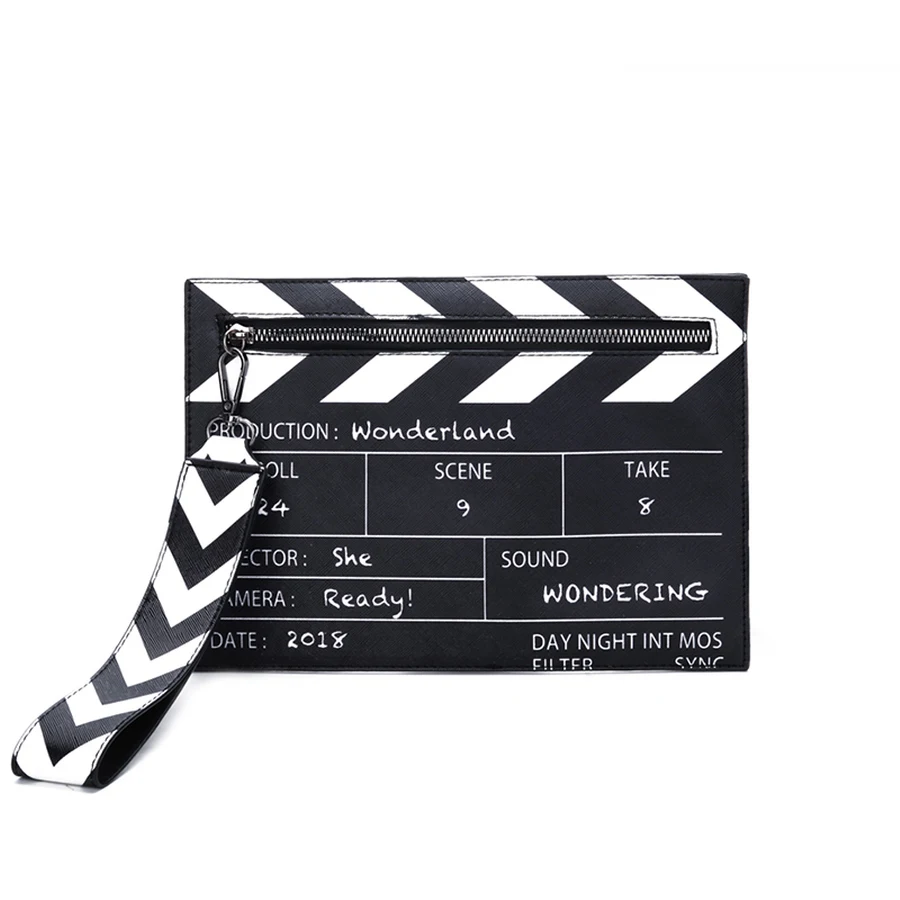 Black White Fashion Movie Prop Design Crossbody Messener Bag Women Pu Leather Casual Clutch Purse Envelope Bag Shoulder Bags New Black White Fashion Movie Prop Design Crossbody Messener Bag Women Pu Leather Casual Clutch Purse Envelope Bag Shoulder Bags New