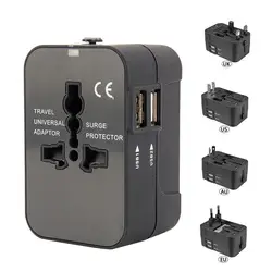 TOP-MAX HHT202 World Travel Plug 2 Зарядка через usb универсальный адаптер конвертер AU/UK/США/ЕС Plug AC Мощность multi Plug