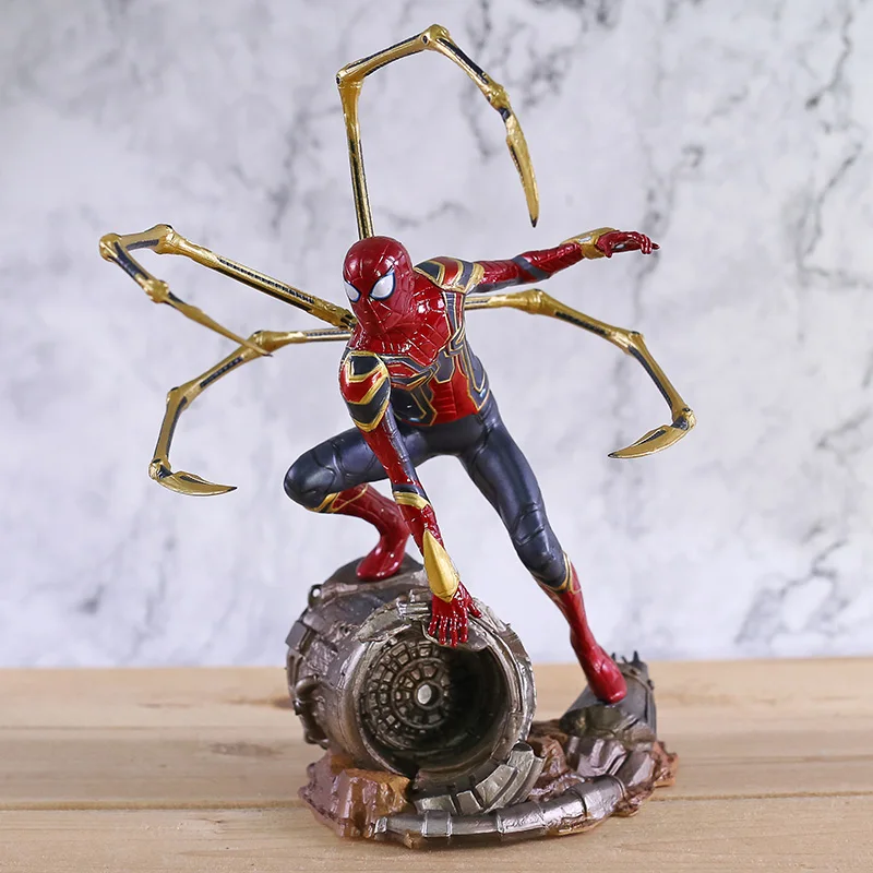 

Marvel Avengers Infinity War Iron Spider-Man Statue Anime Spiderman PVC Action Figure Collectible Model Superhero Toy Doll