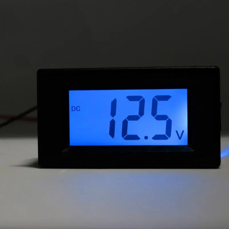 4-30 в 2 линии цифровой измеритель напряжения Синий ЖК-дисплей с подсветкой Панель вольтметр мощность энергии вольтметр Индикатор напряжения