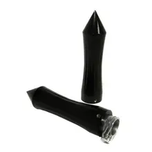 " шип черные рукоятки для Harley Honda Kawasaki Suzuki Yamaha Chopper ретро