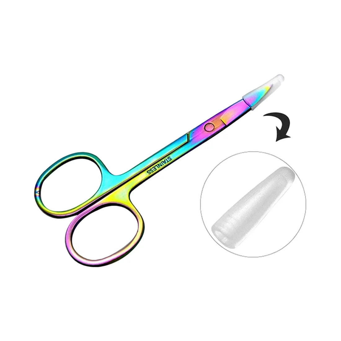 

NEW 1PC New Fashion Protable Stainless Steel Eyebrow Trimmer Scissors Eyebrow Shaver Knife Hair Removal Beauty Makeup Tools