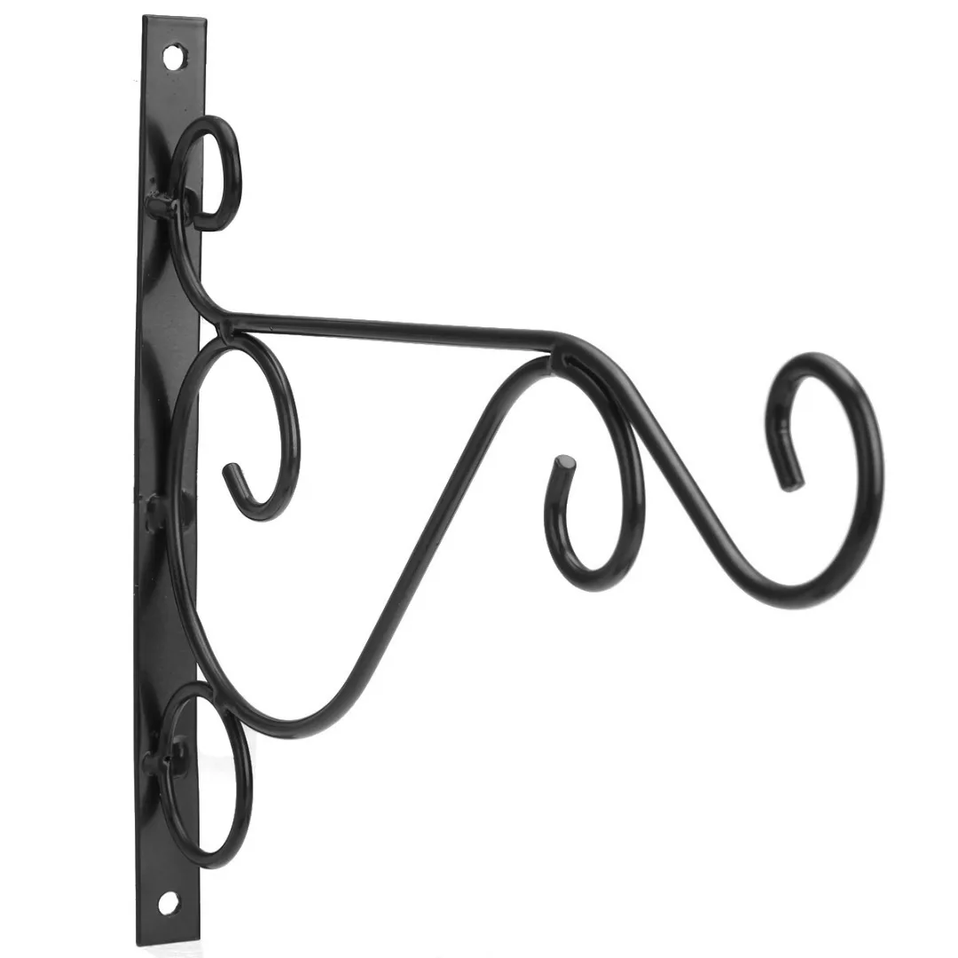 1pc 25cm Metal Plant Bracket Hanger Plants Wall Hanging Hook for Home Garden Planter Balcony Decoration