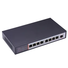 1+ 8 портов 100/1000 Мбит/с 3,6 Гбит/с PoE коммутатор мощность по Ethernet IEEE802.af 96 Вт 48 в обмен данными сетевой концентратор для камер AP VoIP