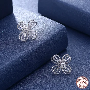 

Authentic 925 Sterling Silver Dazzling Daisy Stud Earrings for women Fine Jewelry,sterling silver Geometry handmade earrings