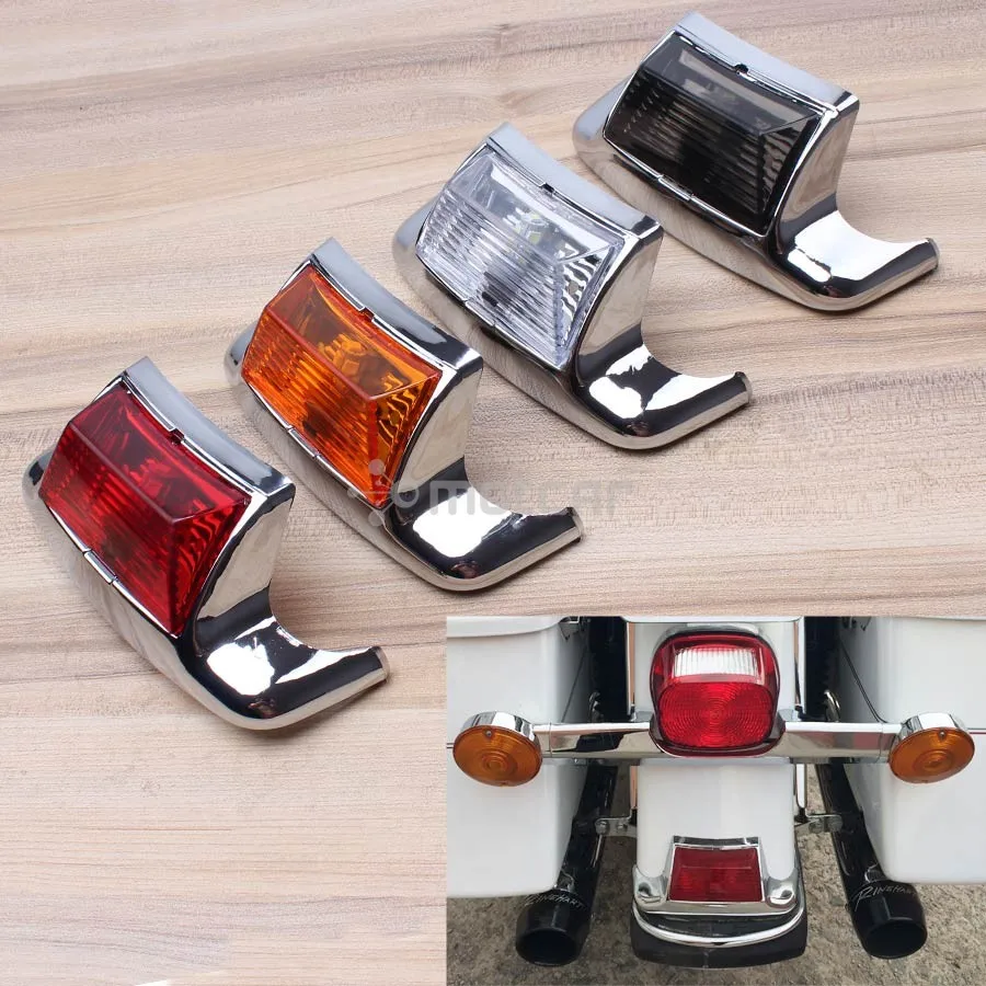 

Chrome Motorcycle Smoke/Clear/Amber/Red Lens Rear Fender Tip Light Lamp Edge LED For Harley Glide FLHTCU FLSTC HLHT FLHR FLHRC