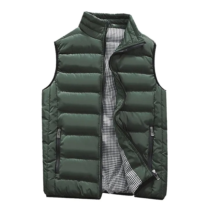 Vest Men New 2018 Autumn Winter Warm Sleeveless Jacket Army Waistcoat Men's Vest Fashion Hiking Coats down feather Thick #2O17#F (43)