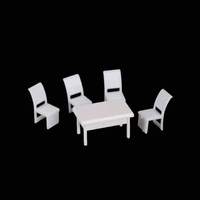 Special Offers 5Pcs/set 1:50 Scale Dollhouse Miniature Furniture Simulation Plastic Dining Chair Table Pretend Play House Toys for Kid Children Special Offers 5Pcs/set 1:50 Scale Dollhouse Miniature Furniture Simulation Plastic Dining Chair Table Pretend Play House Toys for Kid Children