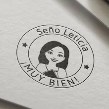 Sello personalizado en español, autoentintable, Muy Bien, para regalo, evaluación escolar, tiene hecho original, profe, gran maestro de trabajo