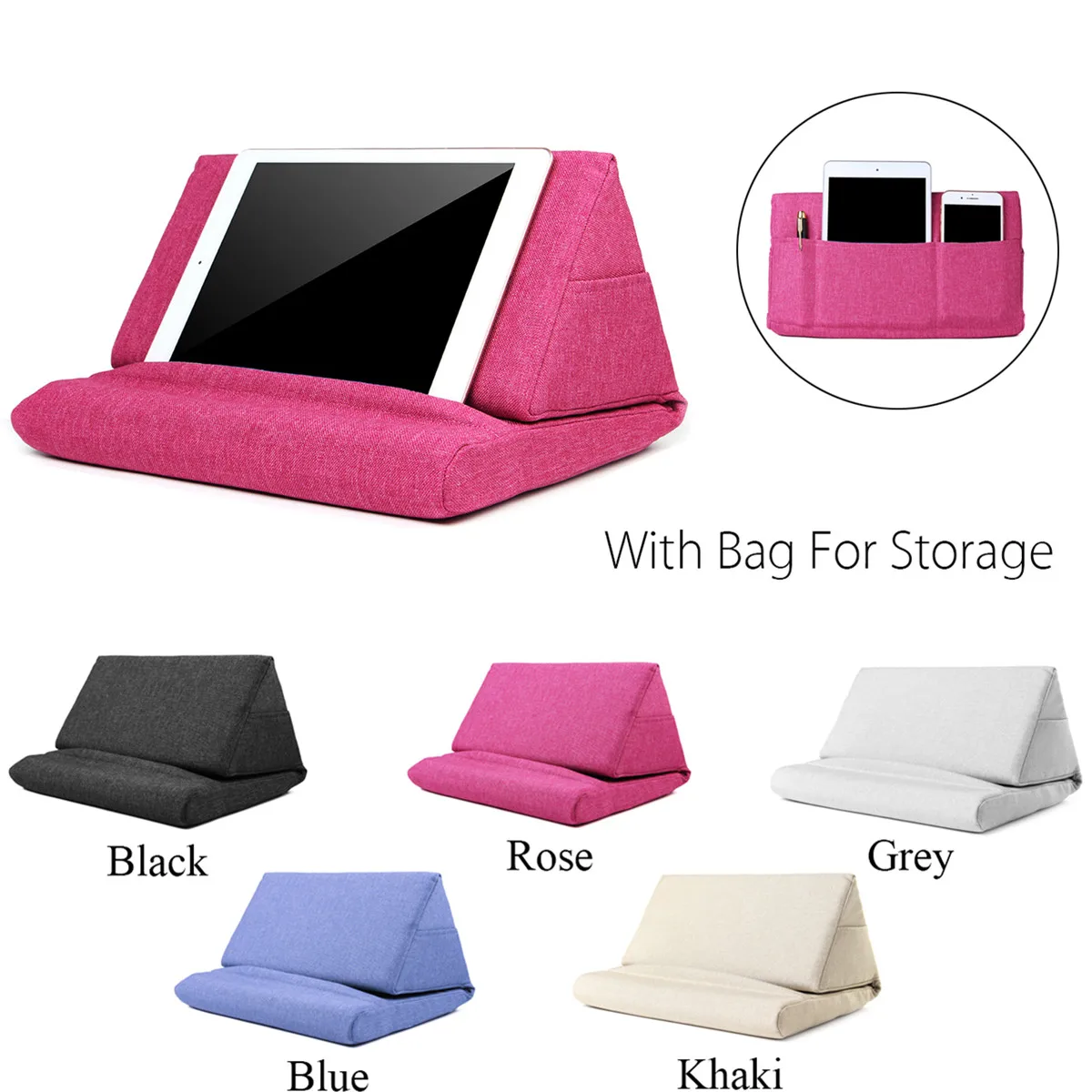

Laptop Tablet Pillow Foam Lapdesk Multifunction Laptop Cooling Pad Tablet Stand Holder Stand Lap Rest Cushion for Ipad with Bag