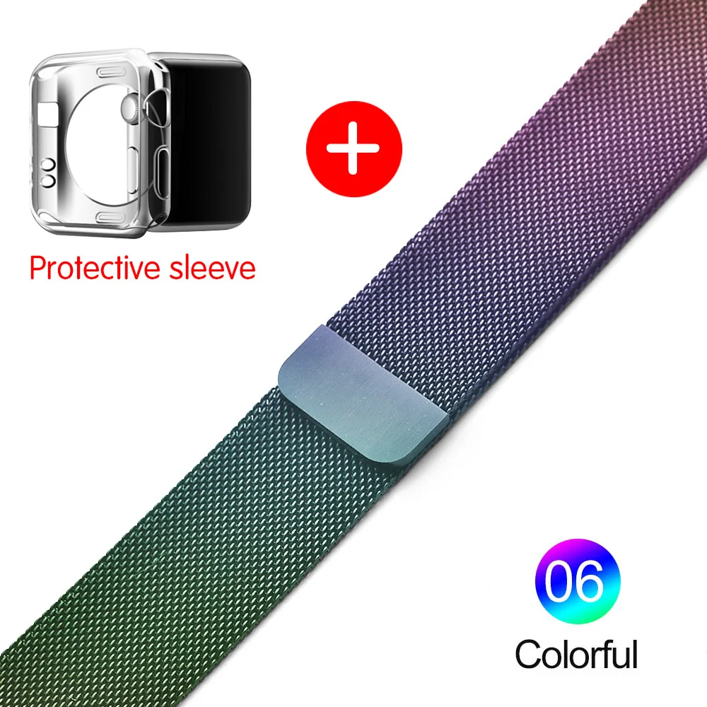 Milanese Loop For Apple Watch band strap 42mm/38mm iwatch4/3/2/1Stainless Steel Link Bracelet wrist watchband magnetic buckle