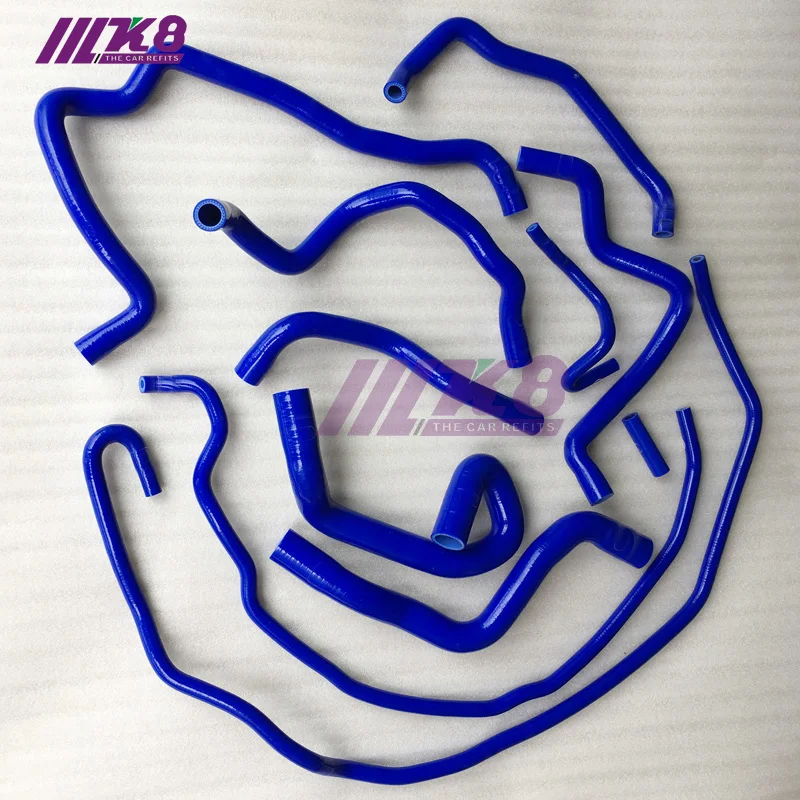 

Silicone Radiator & Heater Hose Kit For Ford Focus Duratec MZR 1.8L 2.0L DOHC (12Pcs)Red/Blue/Black