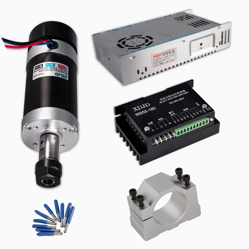 DC CNC Spindle Brushless 400W Air Cooled Spindle Motor Switching font b Power b font Supply
