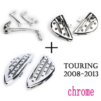 

Motorcycles Front Driver Floorboards + rear floorboard +Shift levers for harley Touring street Glide roadking 2008-2013 chrome