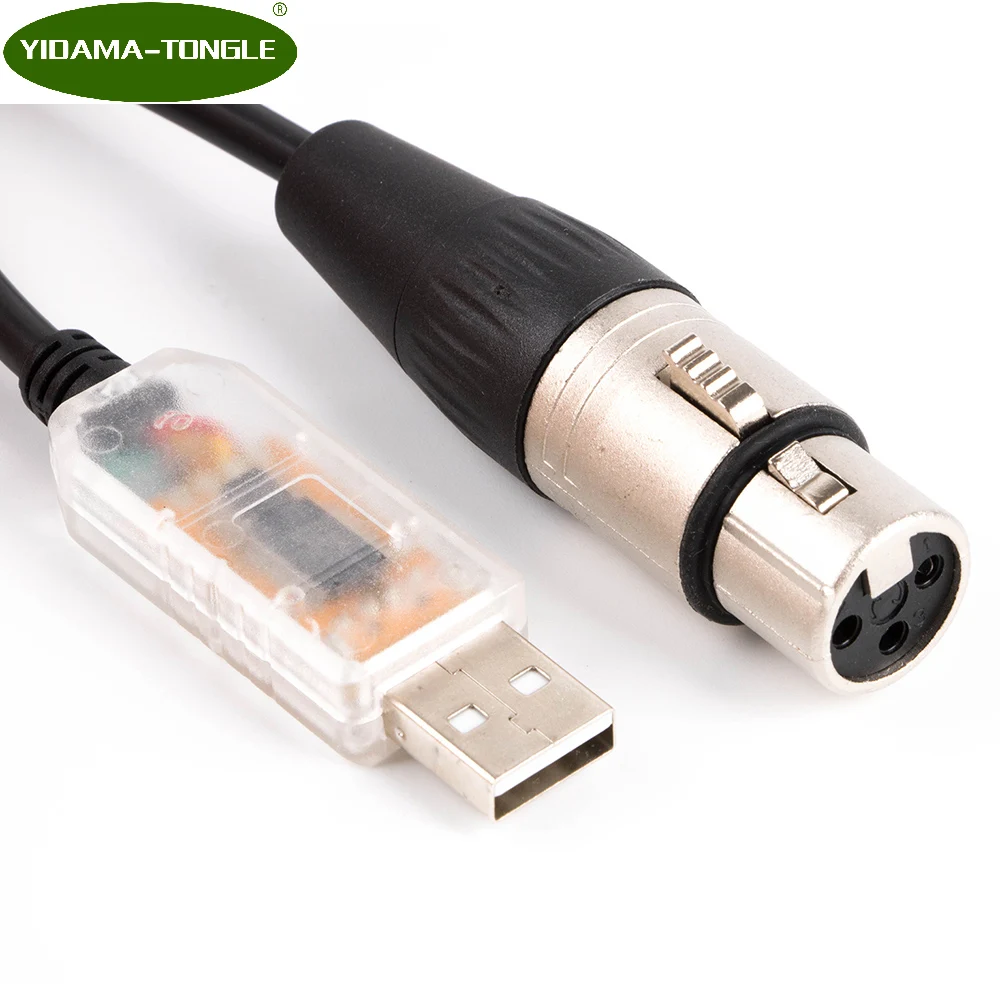 

USB к адаптеру интерфейса DMX светодиодный DMX512 компьютерный ПК контроллер освещения сцены диммер