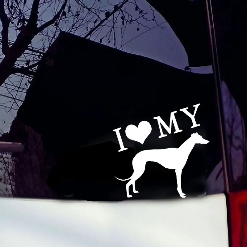 14 см * I Love My Pet Greyhound украшение для стекла автомобиля крутая графическая