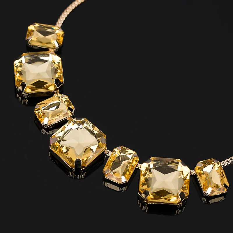 YFJEWE ожерелье женское короткое дизайнерское ожерелье драгоценный камень модное винтажное модное ожерелье с кристаллами N022