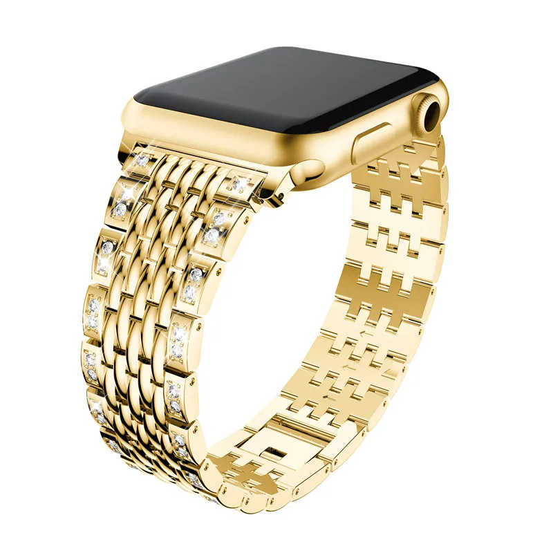 Ремешок для Apple Watch 4, 44 мм, ремешок 38 мм, серия 4, 3, 2, 1, браслет из розового золота, браслет из нержавеющей стали для Apple Watch 42 мм, ремешок 40 мм