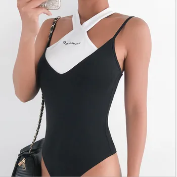 

Women Sexy Bodycon Bodysuit Sexy Backless Leotard Top Romper Sleeveless Solid Summer Jumpsuit One Piece