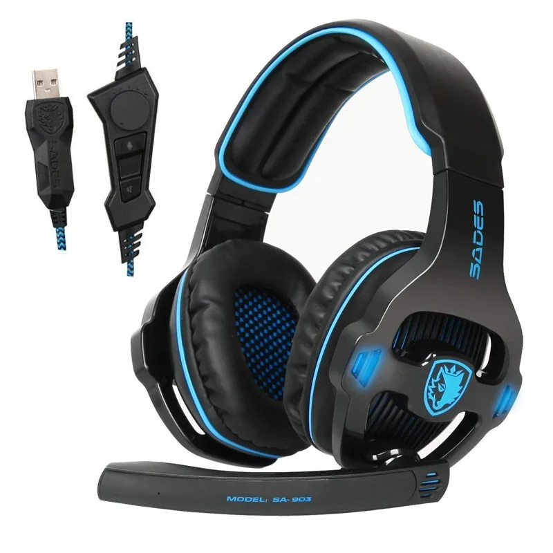 SADES профессиональная игровая гарнитура 7,1 PC Casque Gamer гарнитура объемного звучания 7,1 Наушники USB с микрофоном для компьютера