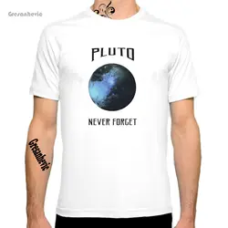 Плутон никогда не забывайте новая мода мужская футболки хлопок футболки man clothing wholesale