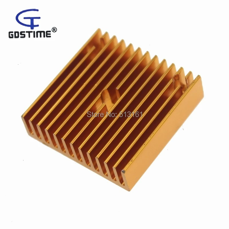 

Gdstime 50pcs/lot 40 x 40 x 10mm 40mm Heat sink Aluminum Heatsink Radiator For 3D Printer