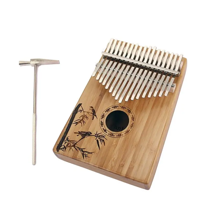 

Pocket Size Kalimba 17 keys with Tune Hammer Durable Premium Portable Finger Piano African Instrument Mbira Thumb Piano