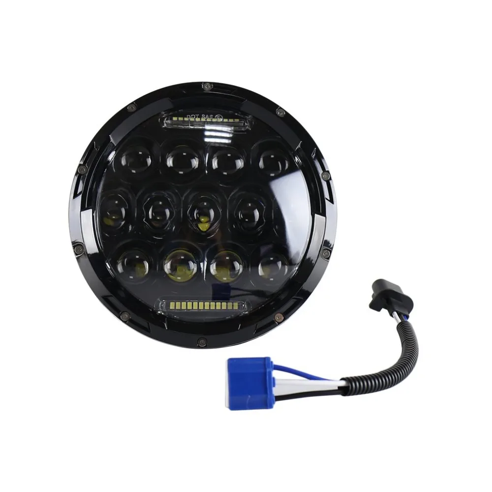 

75W 7 Inch Motorcycle LED Headlight Waterproof Automobile Refitting Lamp with 13 LEDs for Jeep for Wrangler